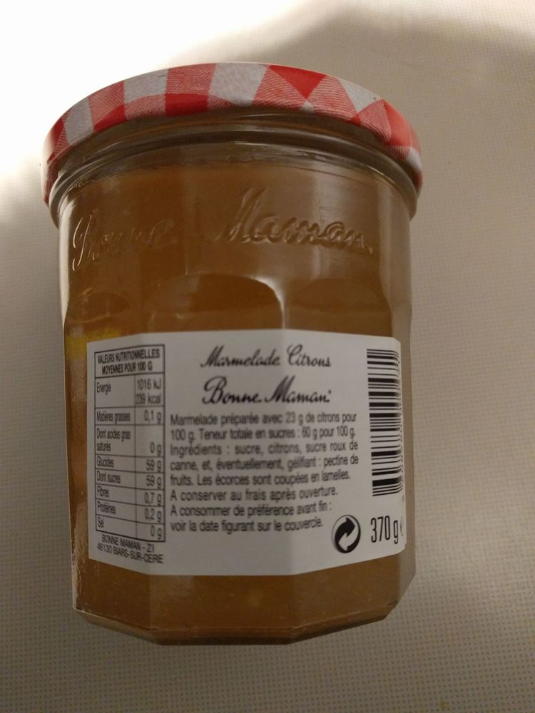 Product Bonne Maman Marmelade Citrons The Open Food Repo