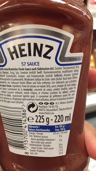 Product “Heinz 57 Steak Sauce American Style” | The Open Food ...