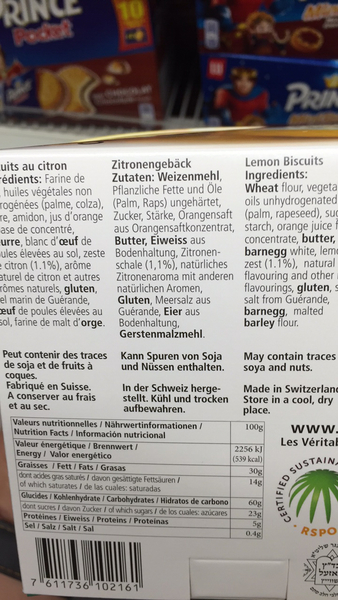 Product “Tante Agathe Lemon Biscuits” | The Open Food Repo