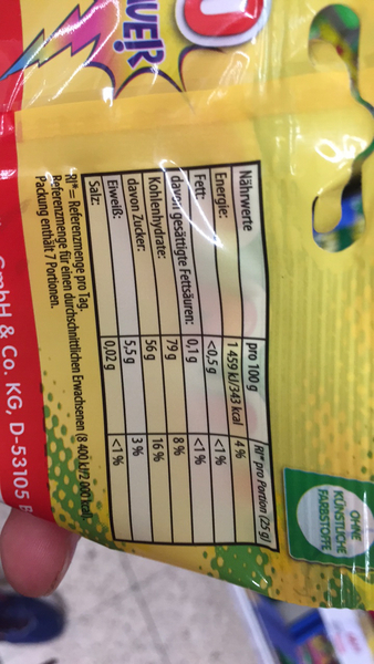Large swedish fish nutrition facts