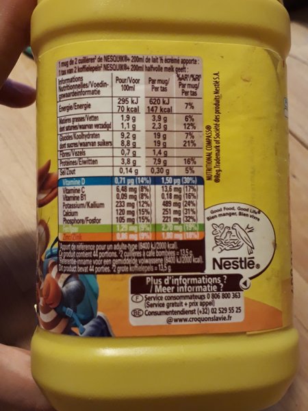 Product “Nestlé - Nesquik, goût Extra Choco” | The Open Food Repo