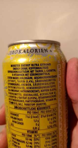 Monster zero ultra nutrition
