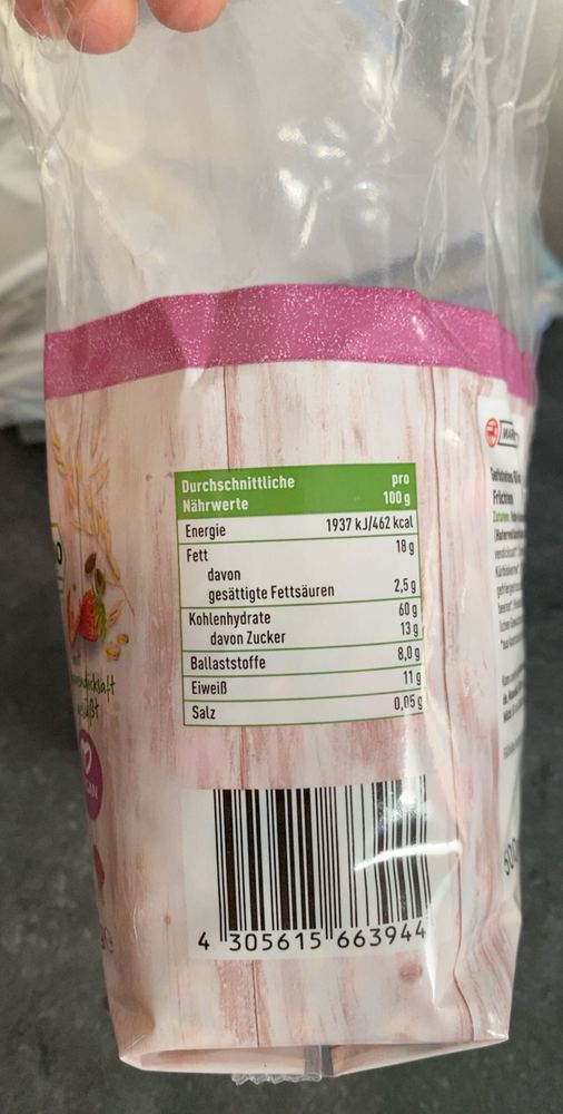 Produkt Rossmann Enerbio Waldbeer Granola Ohne Palmfett The Open Food Repo