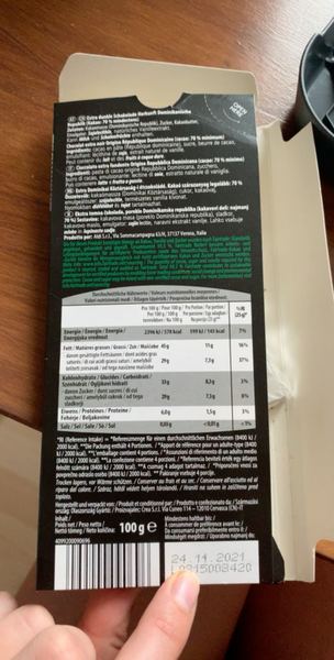 Product “Zartbitterschokolade 70%” | The Open Food Repo