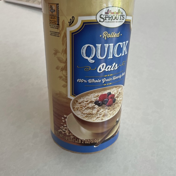Product “Sprouts Rolled Quick Oats” The Open Food Repo