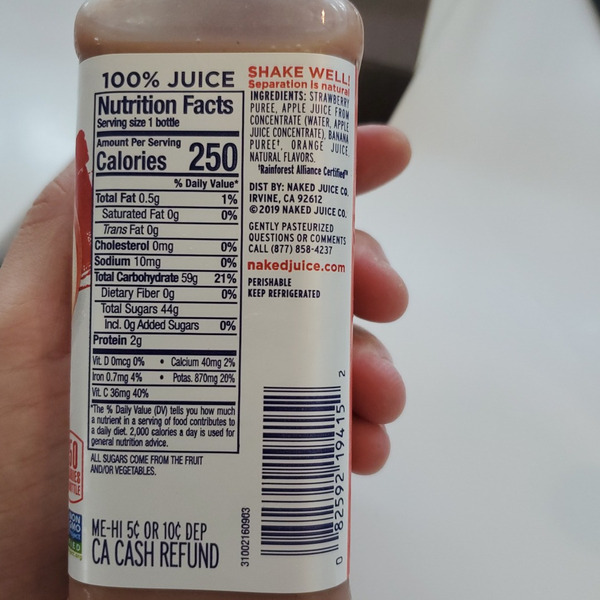 Product “Naked - Juice (Strawberry, Banana)” | The Open Food Repo