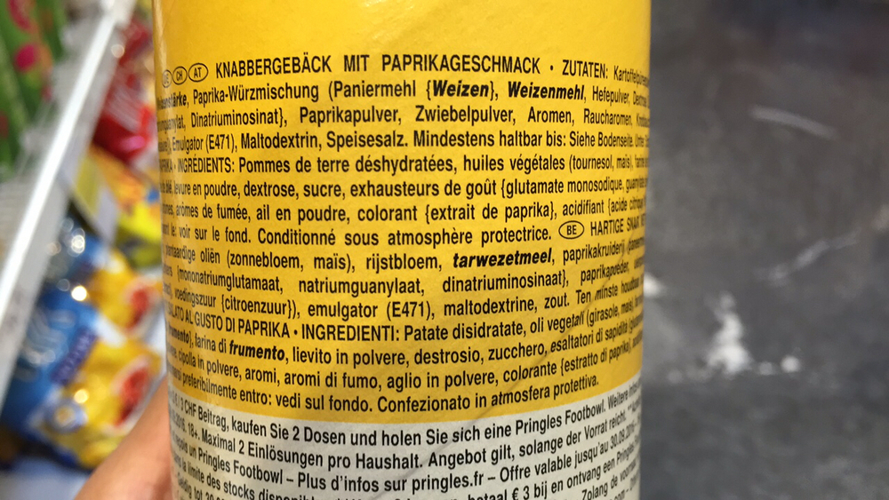 Product Pringles Classic Paprika The Open Food Repo