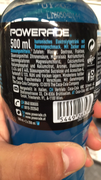 Product “Powerade” | The Open Food Repo