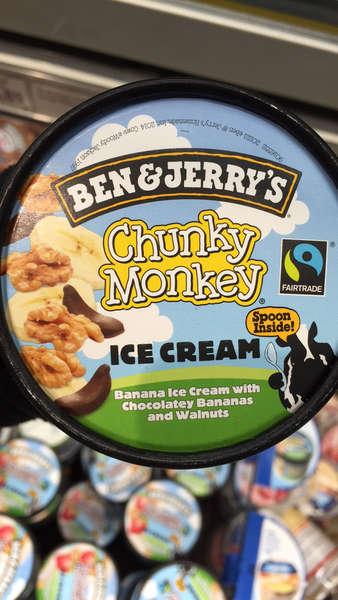 ben and jerry's banana ice cream with fudge and walnuts
