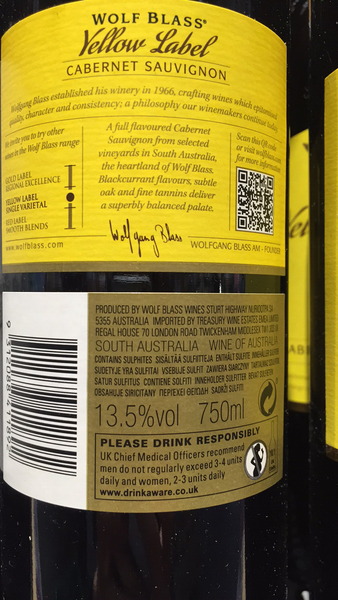 Product “Wolf Blass Yellow Label Cabernet Sauvignon” | The ...