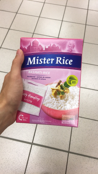 Product “Mister Rice BASMATI-RICE cooking bags” | The Open Food Repo